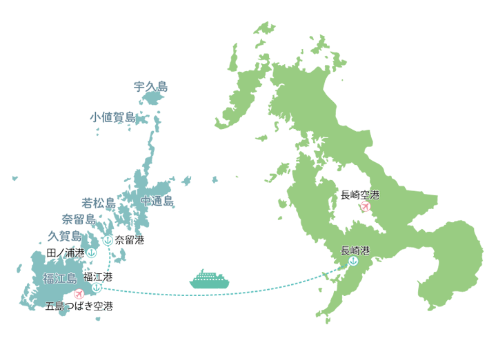 五島列島地図（イメージ）