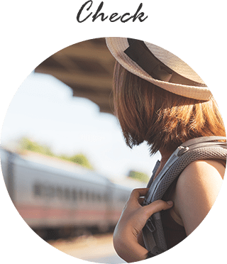 交通手段をチェックする(イメージ)