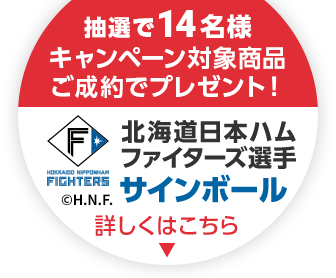 北海道日本ハムファイターズ選手サインボールプレゼント