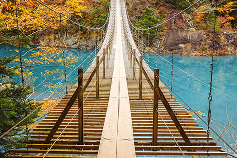 寸又峡　夢のつり橋（榛原郡）