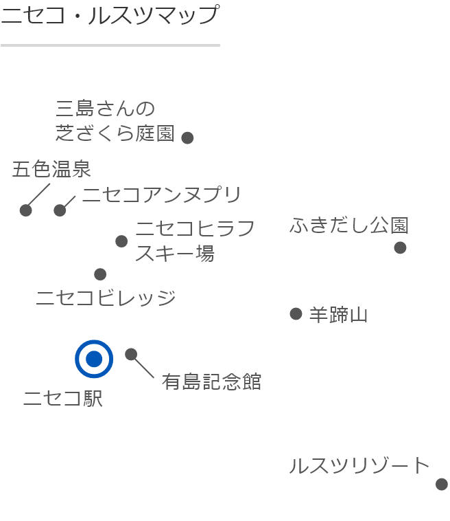 ニセコ・ルスツの地図