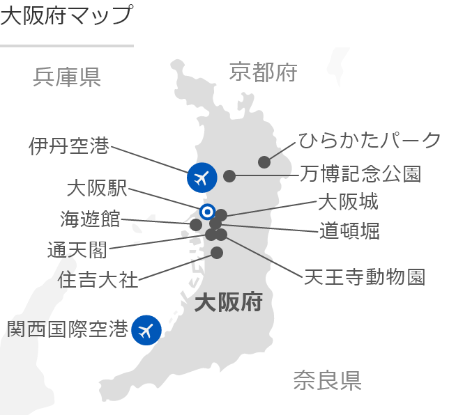 大阪の地図