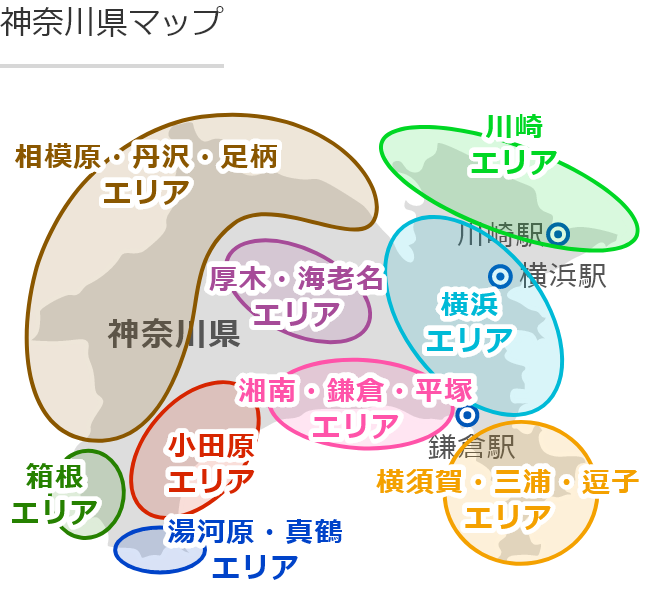 神奈川の地図