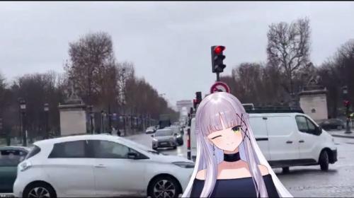 はしゃぐシェリーさんと素敵なパリ