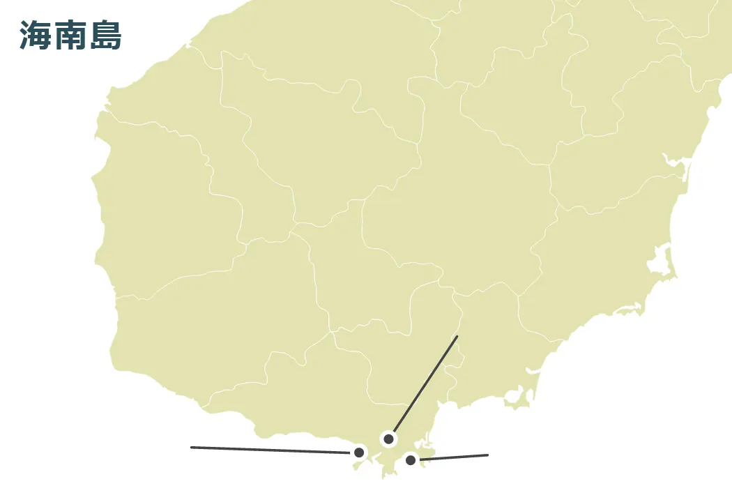 海南島のマップ