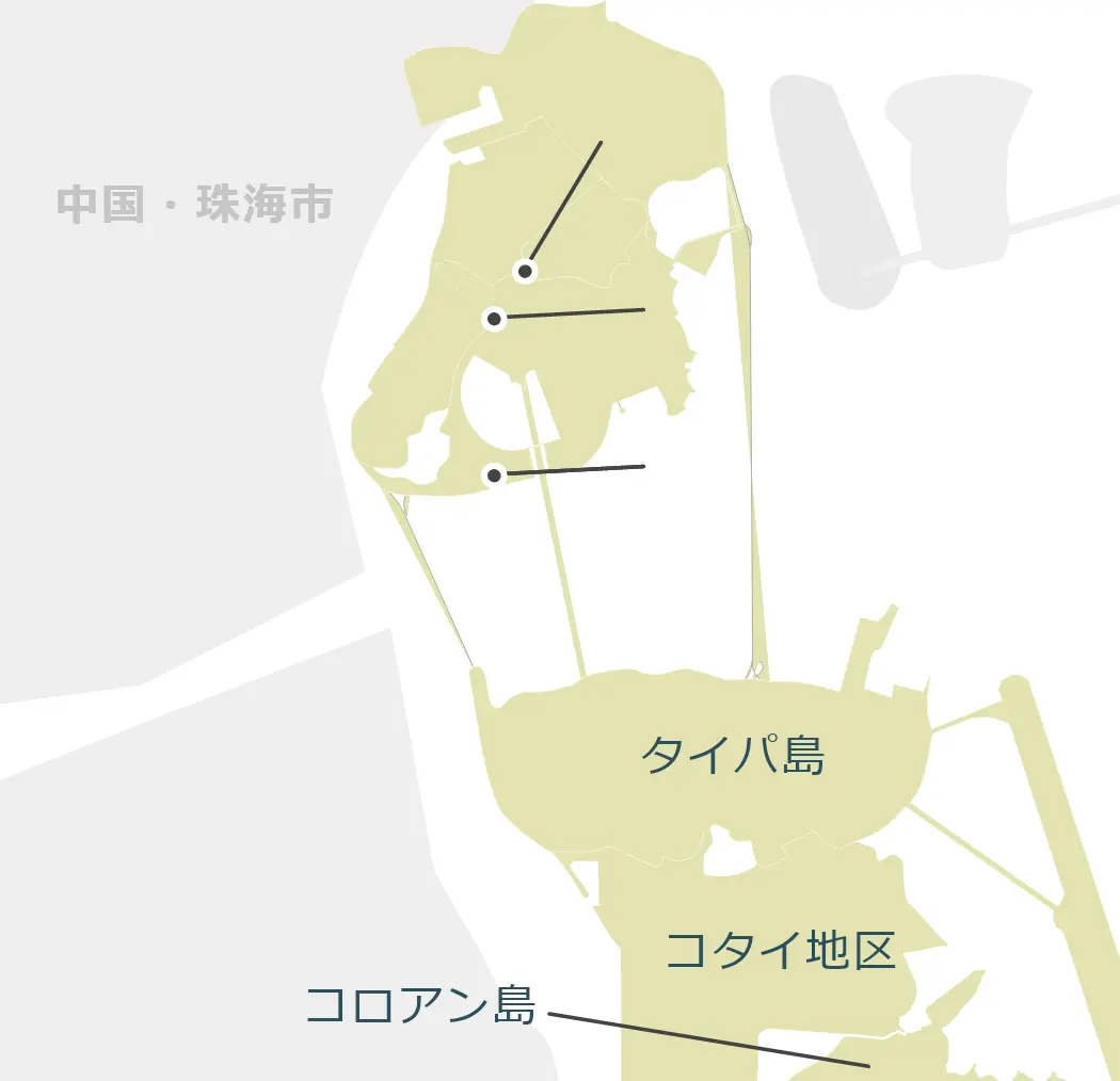 マカオのマップ