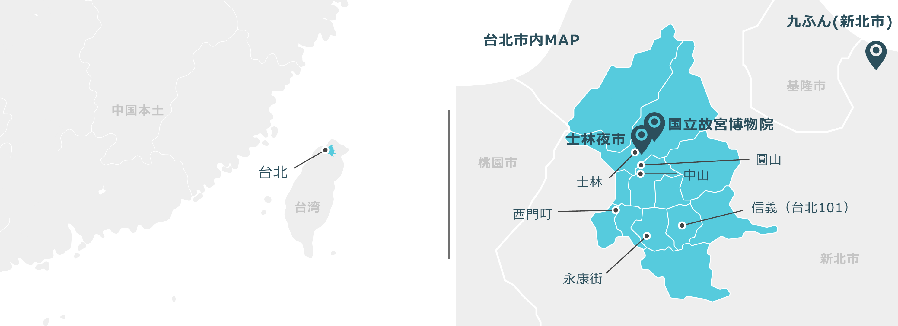 台北のマップ