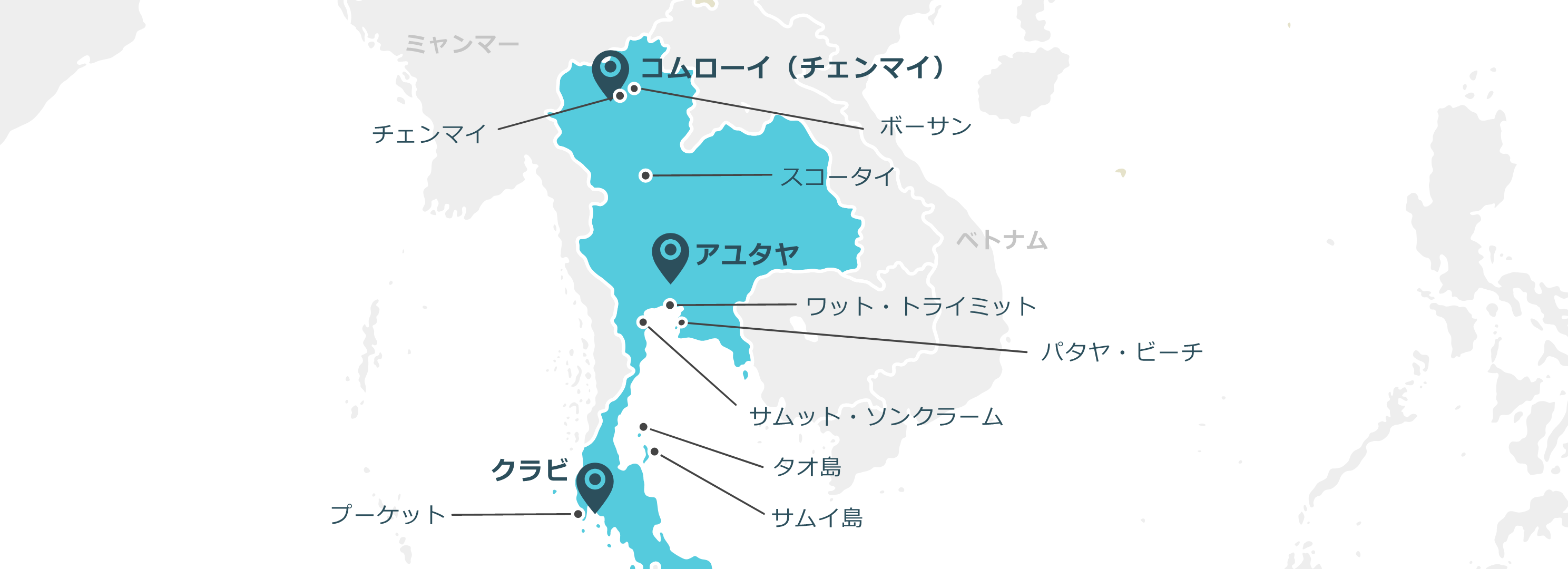 タイのマップ