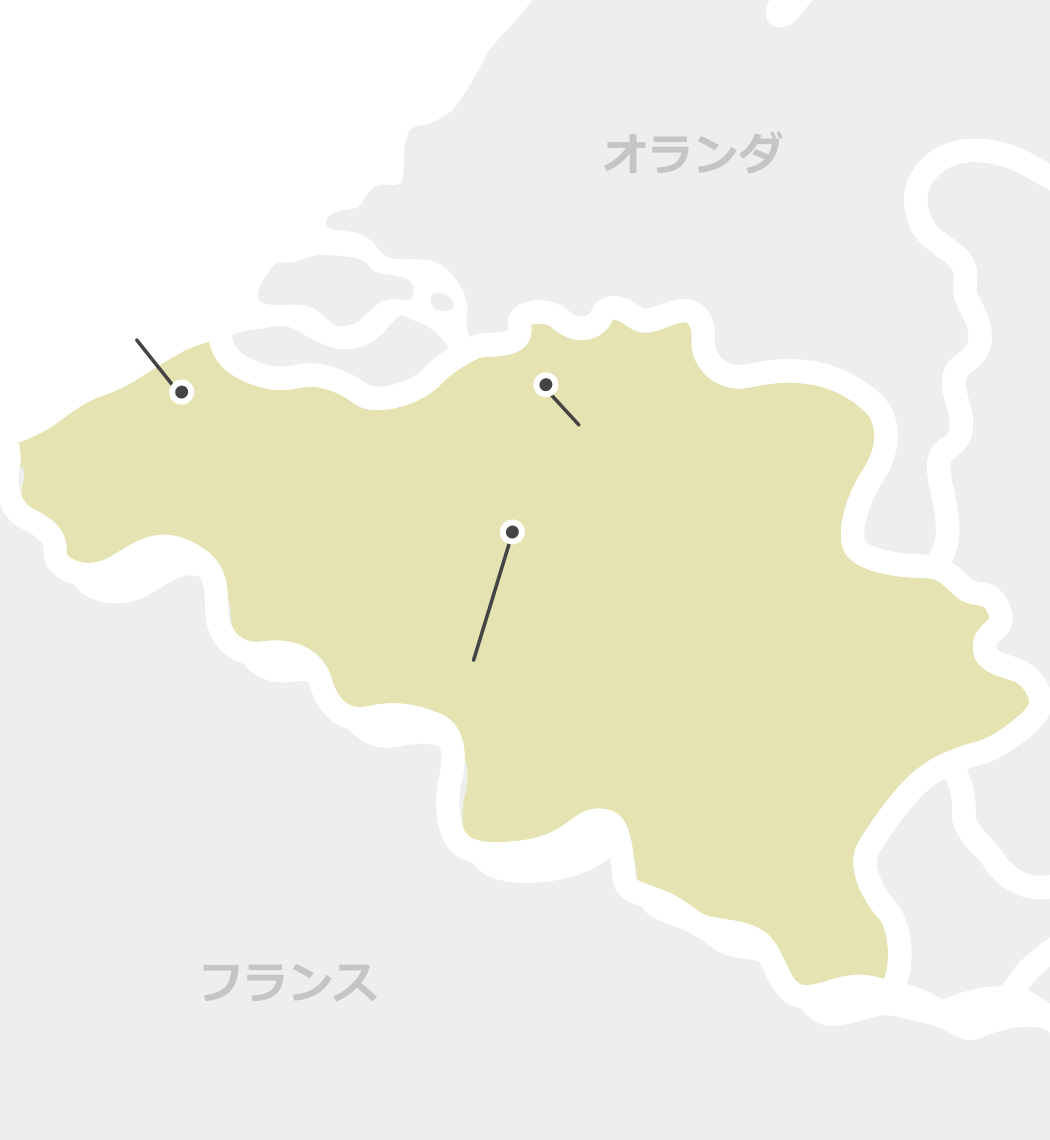 ベルギーのマップ
