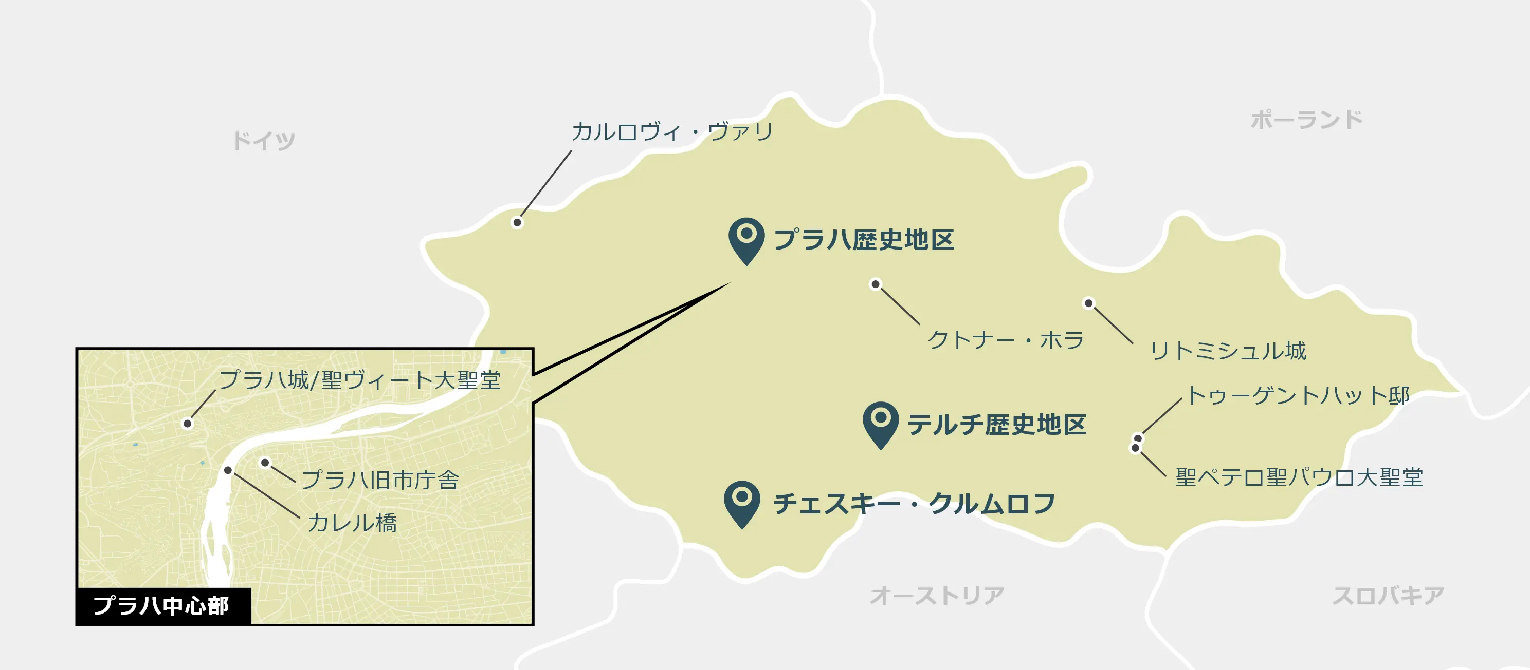 チェコのマップ