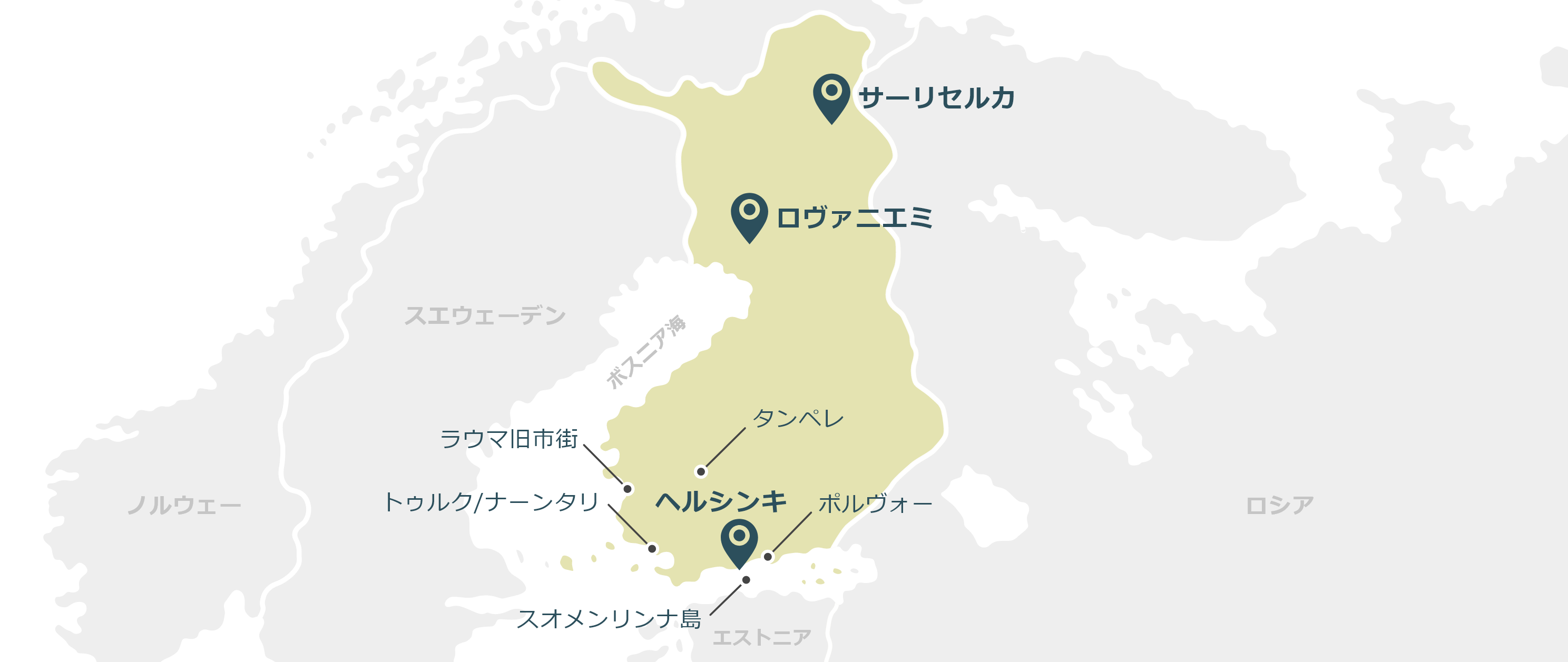 フィンランドのマップ