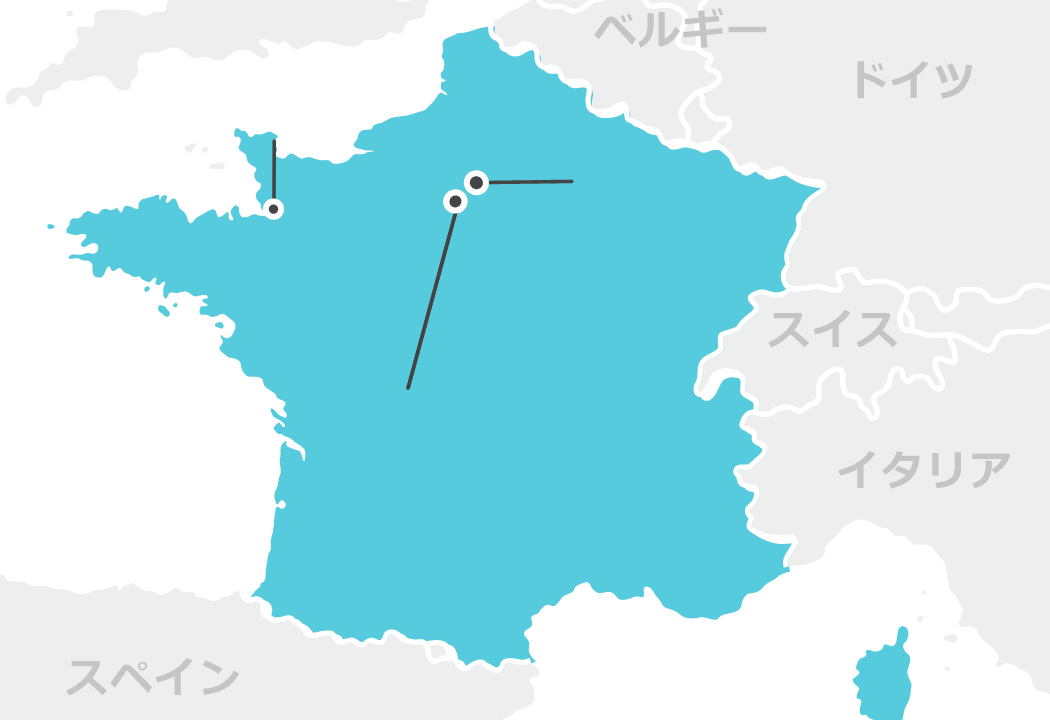 フランスのマップ