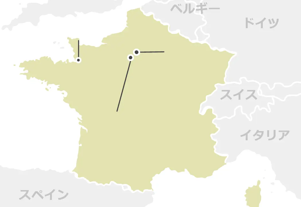 フランスのマップ