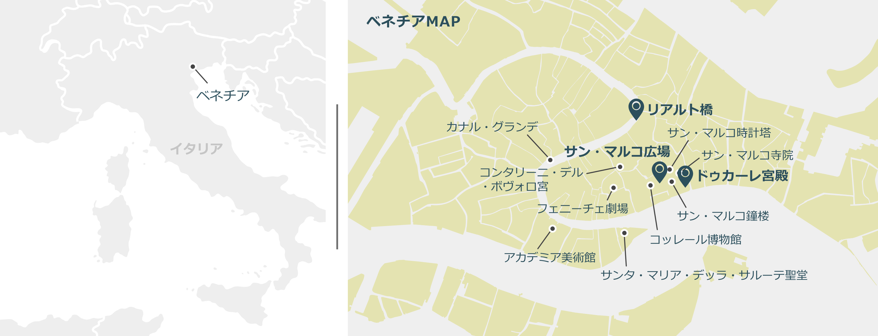ベネチアのマップ