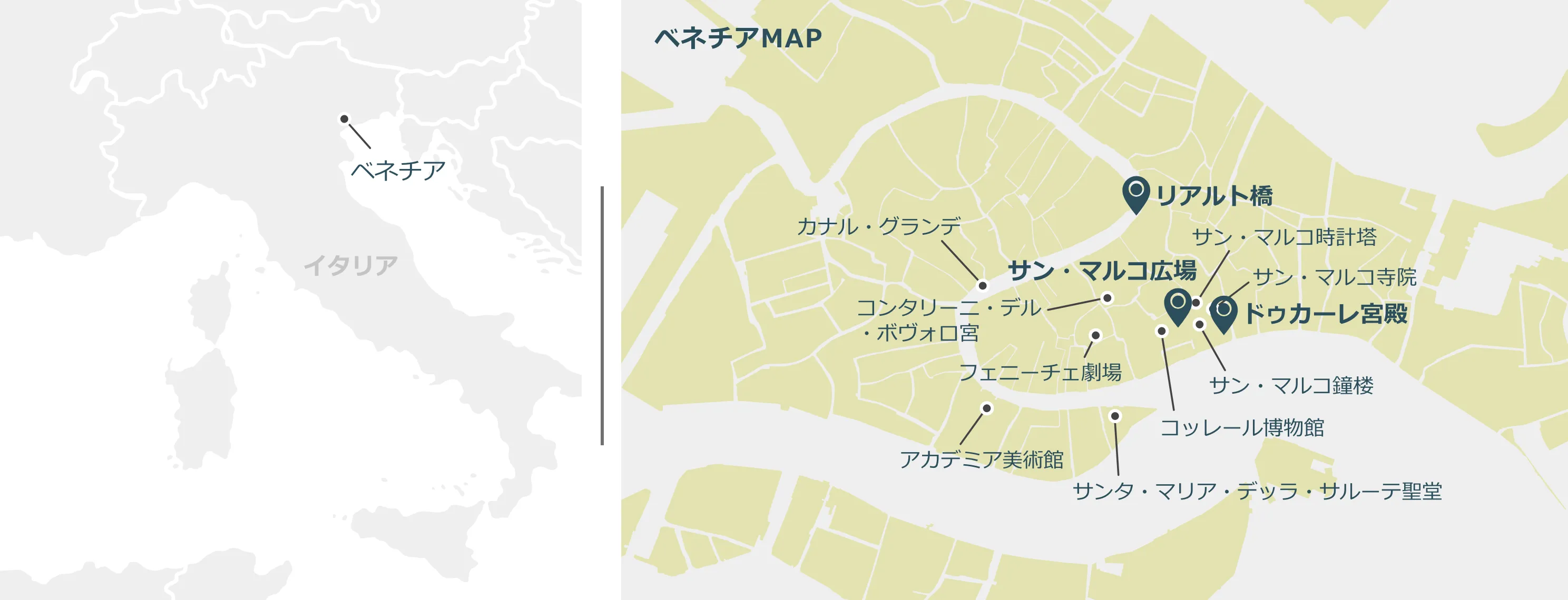 ベネチアのマップ
