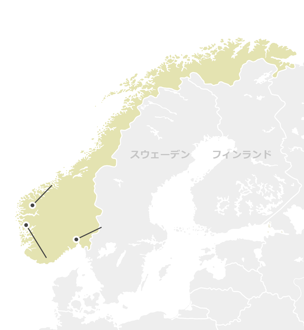 ノルウェーのマップ