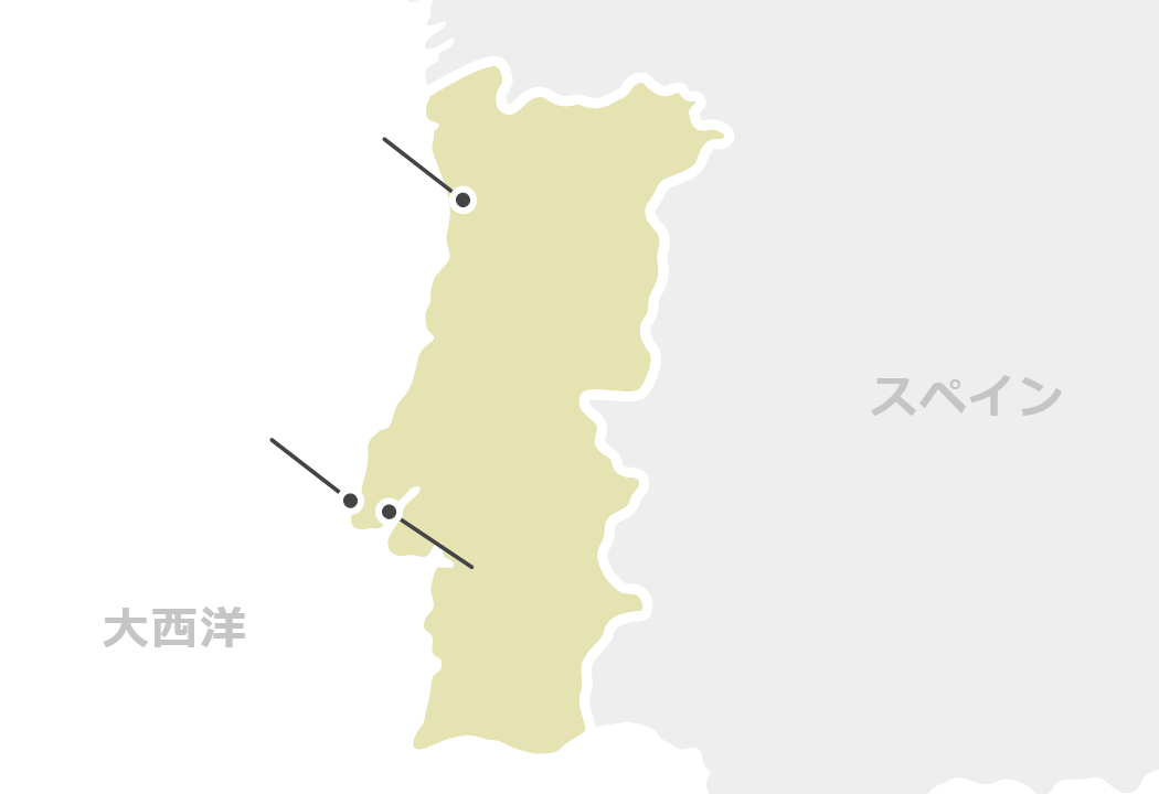 ポルトガルのマップ
