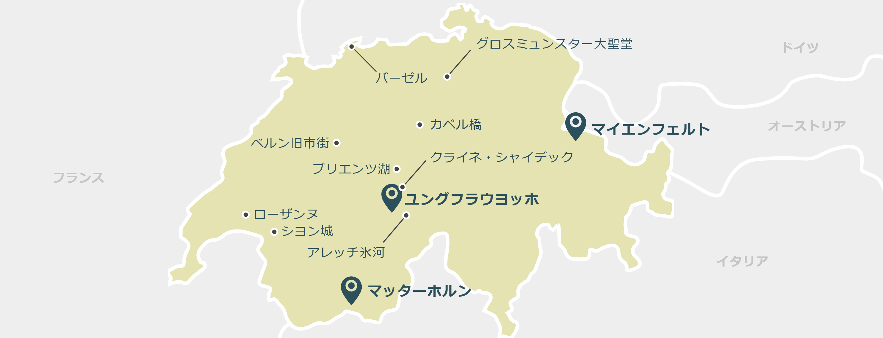 スイスのマップ