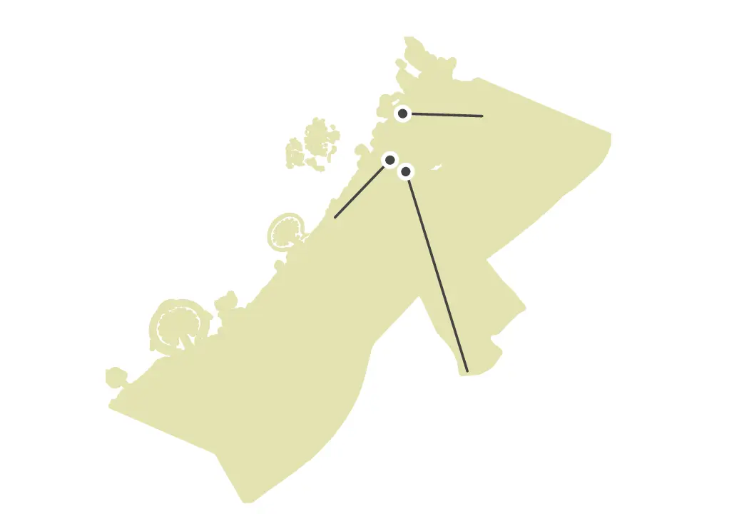 ドバイのマップ