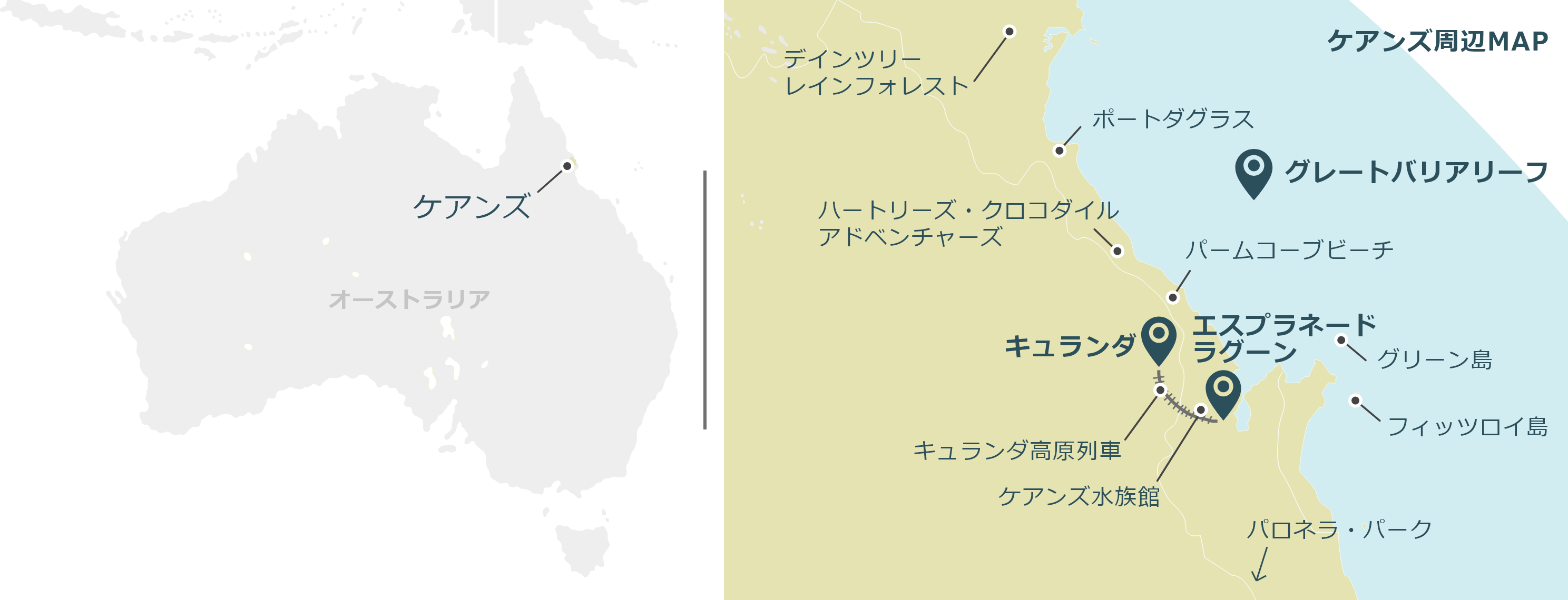 ケアンズのマップ