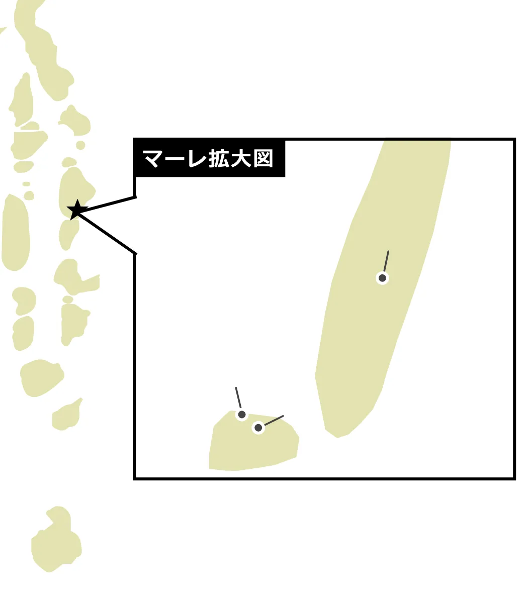 モルディブのマップ