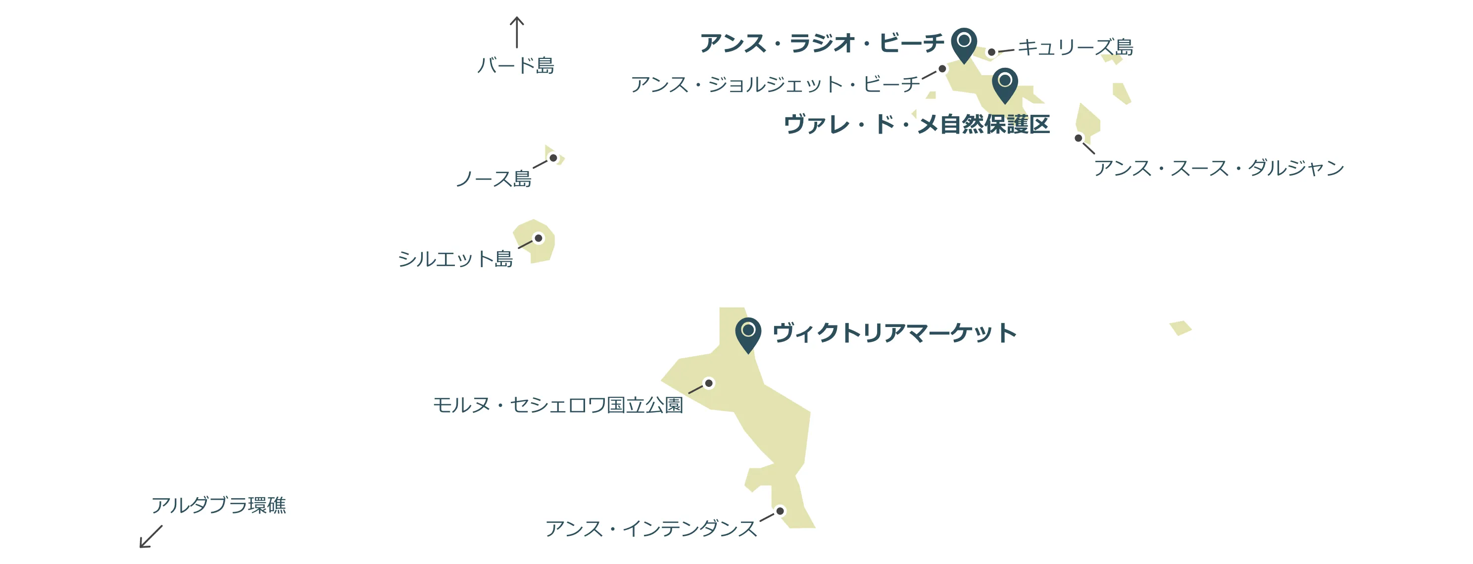 セイシェルのマップ