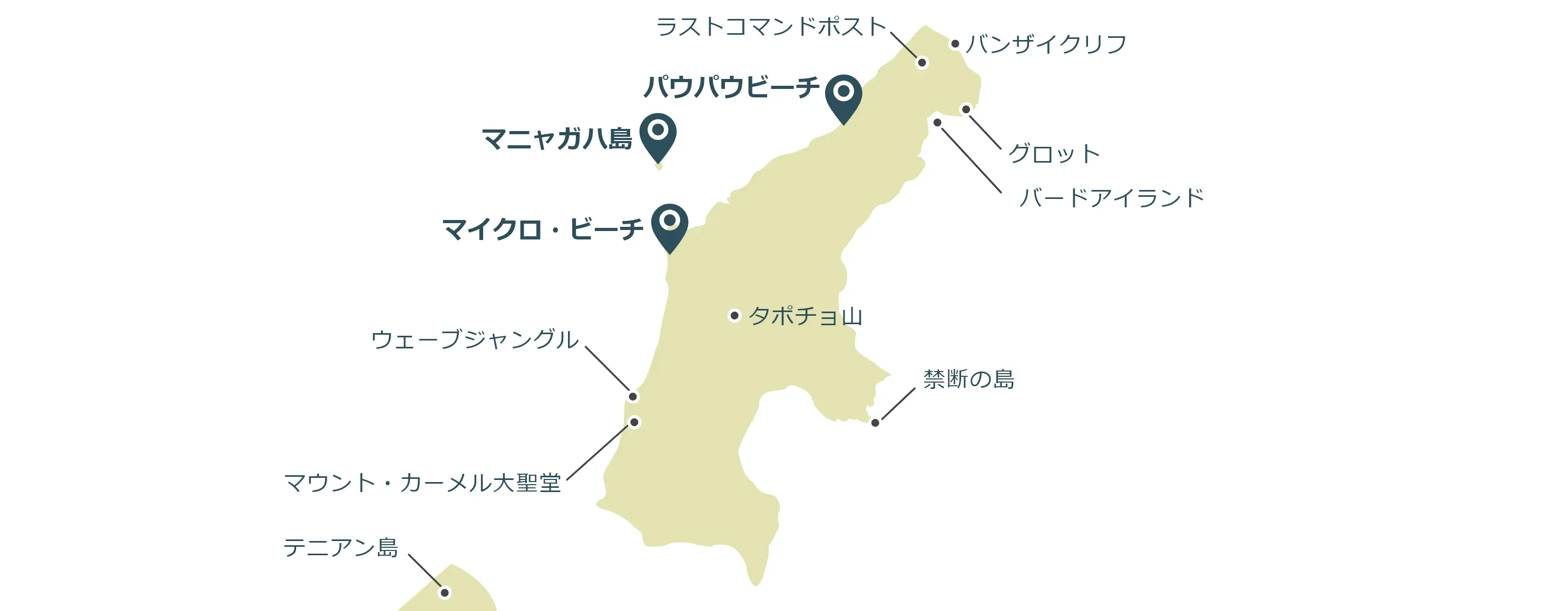 サイパンのマップ