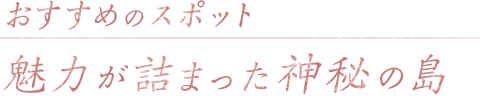 おすすめのスポット 魅力が詰まった神秘の島