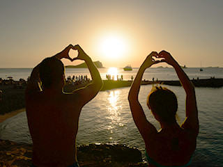 イビサ島の夕日