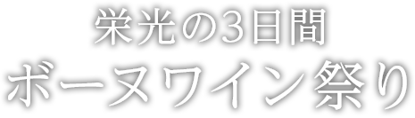 栄光の3日間 ボーヌワイン祭り