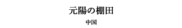 元陽の棚田